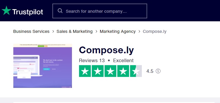 4.3 rating on TrustPilot