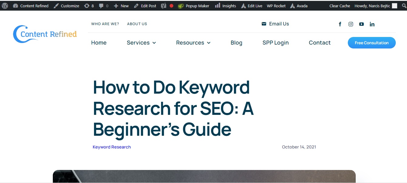 CR keyword research foer seo