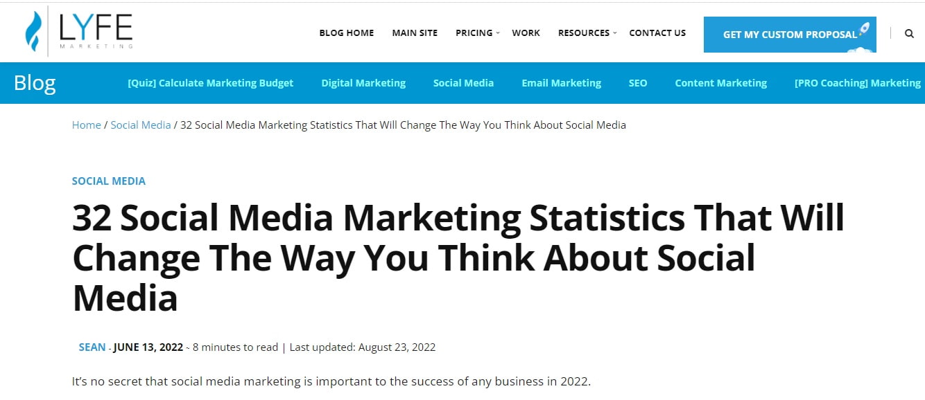 Social Media Marketing Statistics