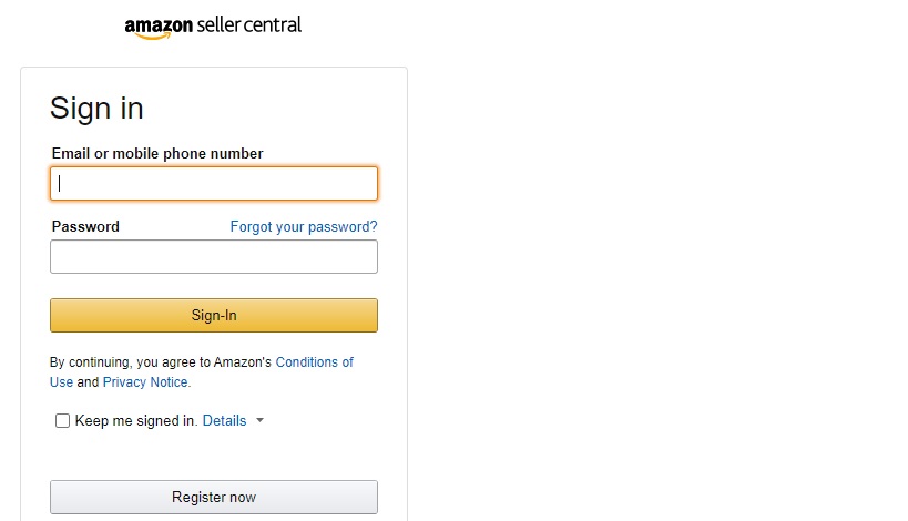 Amazon seller central