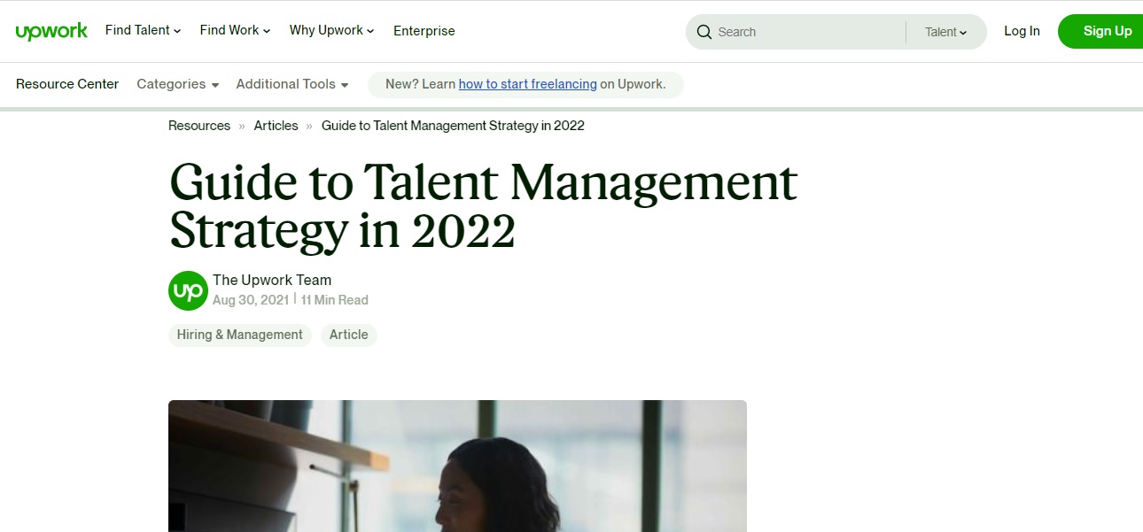 Upwork talent management service