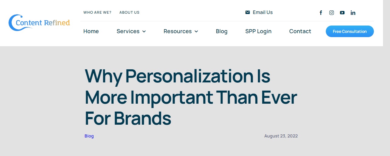 C.personalization