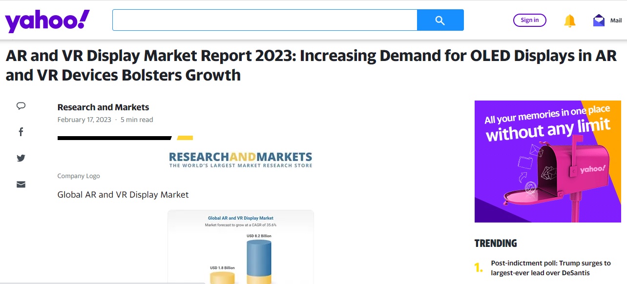 AR and VR Display Market Report