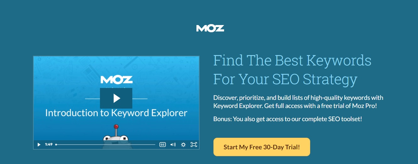 Moz’s Keyword Explorer