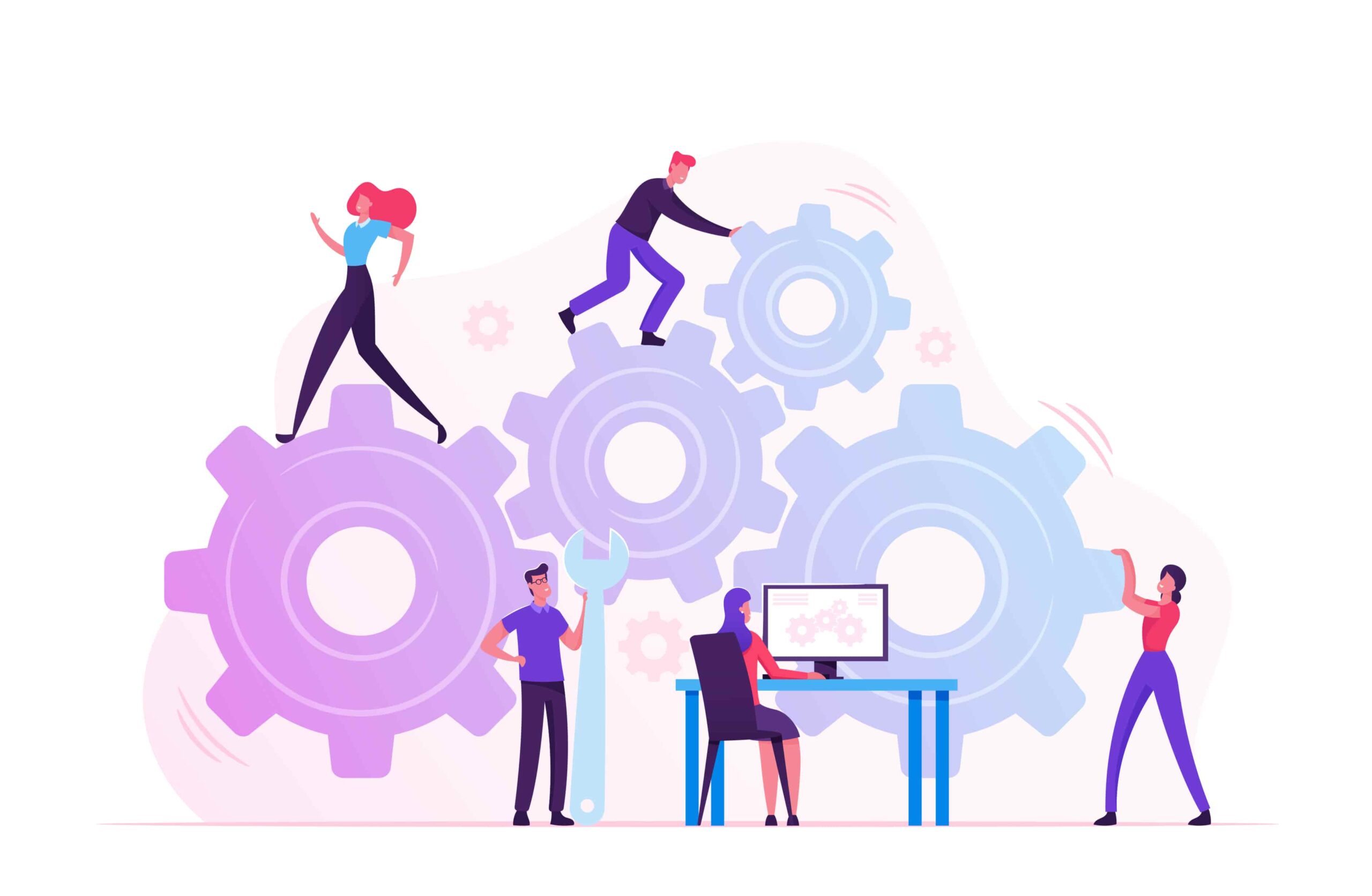 Illustration-of-team-working-together-with-gears-flowing-seamlessly-scaled