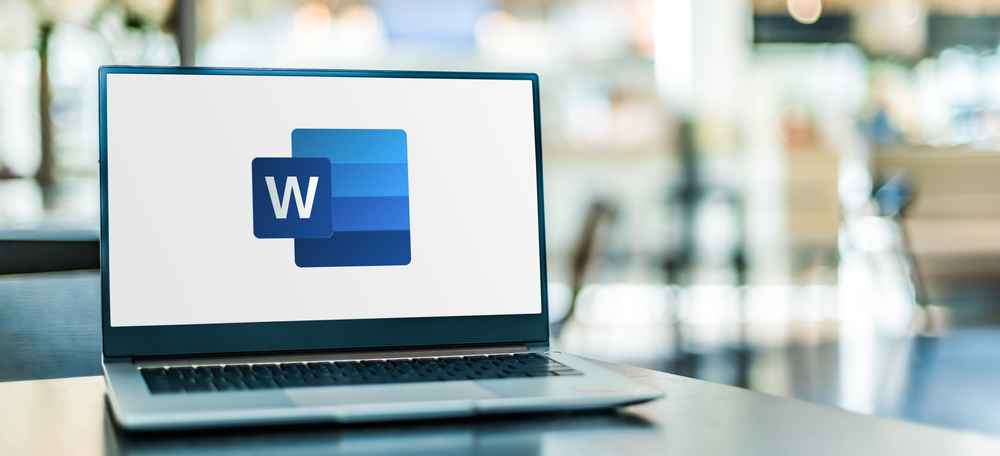 Laptop-with-Microsoft-Word-logo-on-the-screen.
