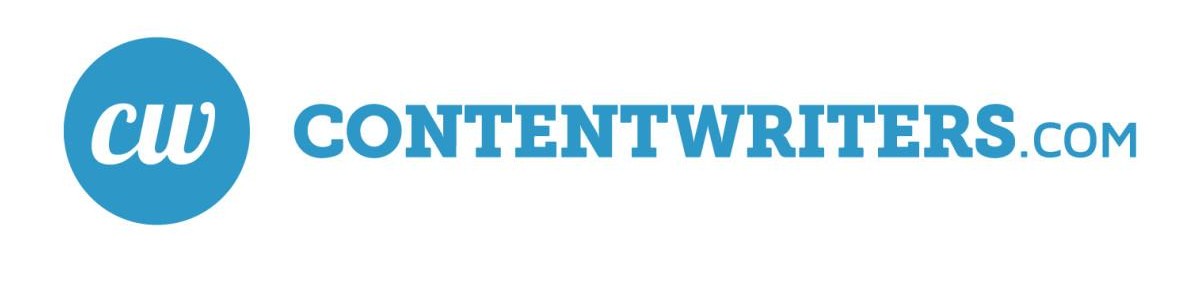 ContentWriters.com logo with blue circle and white CW letters